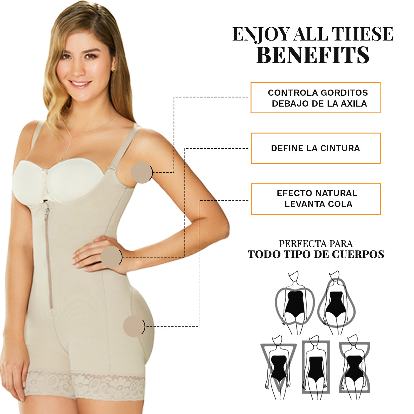 Diane & Geordi 2396 - Open Bust Mid Thigh Postpartum Compression Shapewear