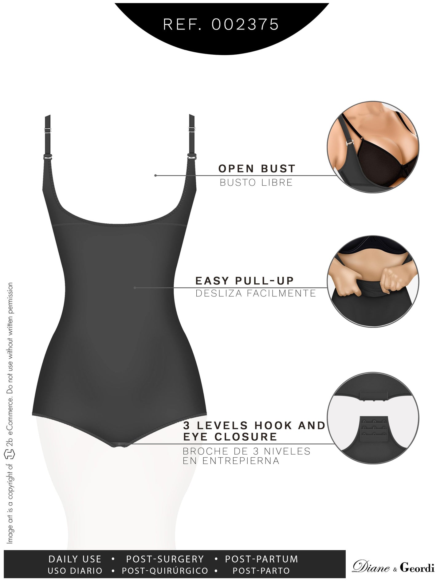 Diane & Geordi 002375 - Slimming Bodysuit Colombian Faja
