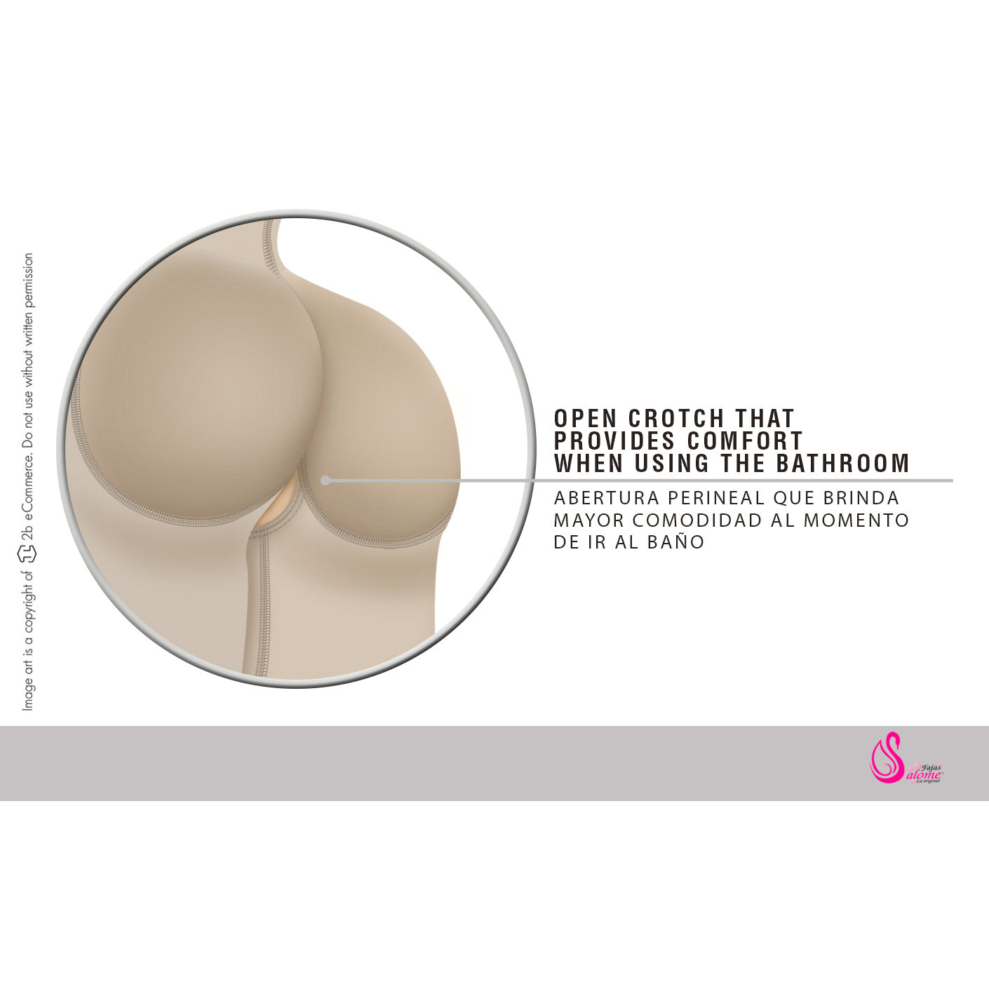 Fajas Salome 0214 - Women's Mid Thigh Strapless Body Shaper for Dresses