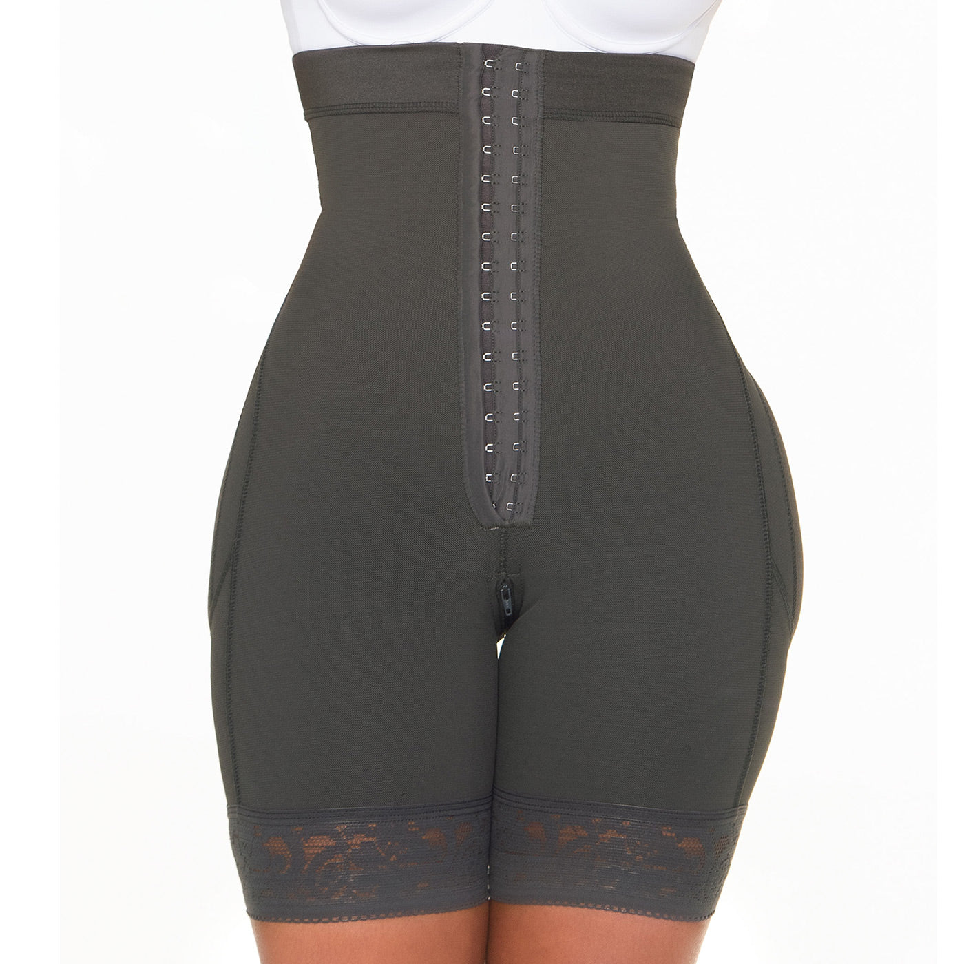 MariaE Fajas FC304 - Fajas Colombianas Mid-Thigh Strapless Butt Lifting Shapewear Bodysuit