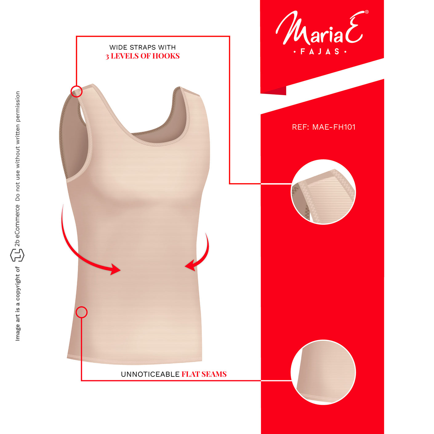 Fajas MariaE FH101 - Body Shaper Compression Vest for Men