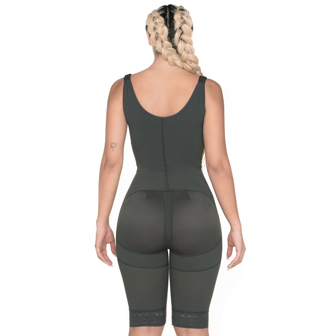 Fajas MariaE FQ111 - Women's Liposuction Postsurgical Knee Length Body Shaper