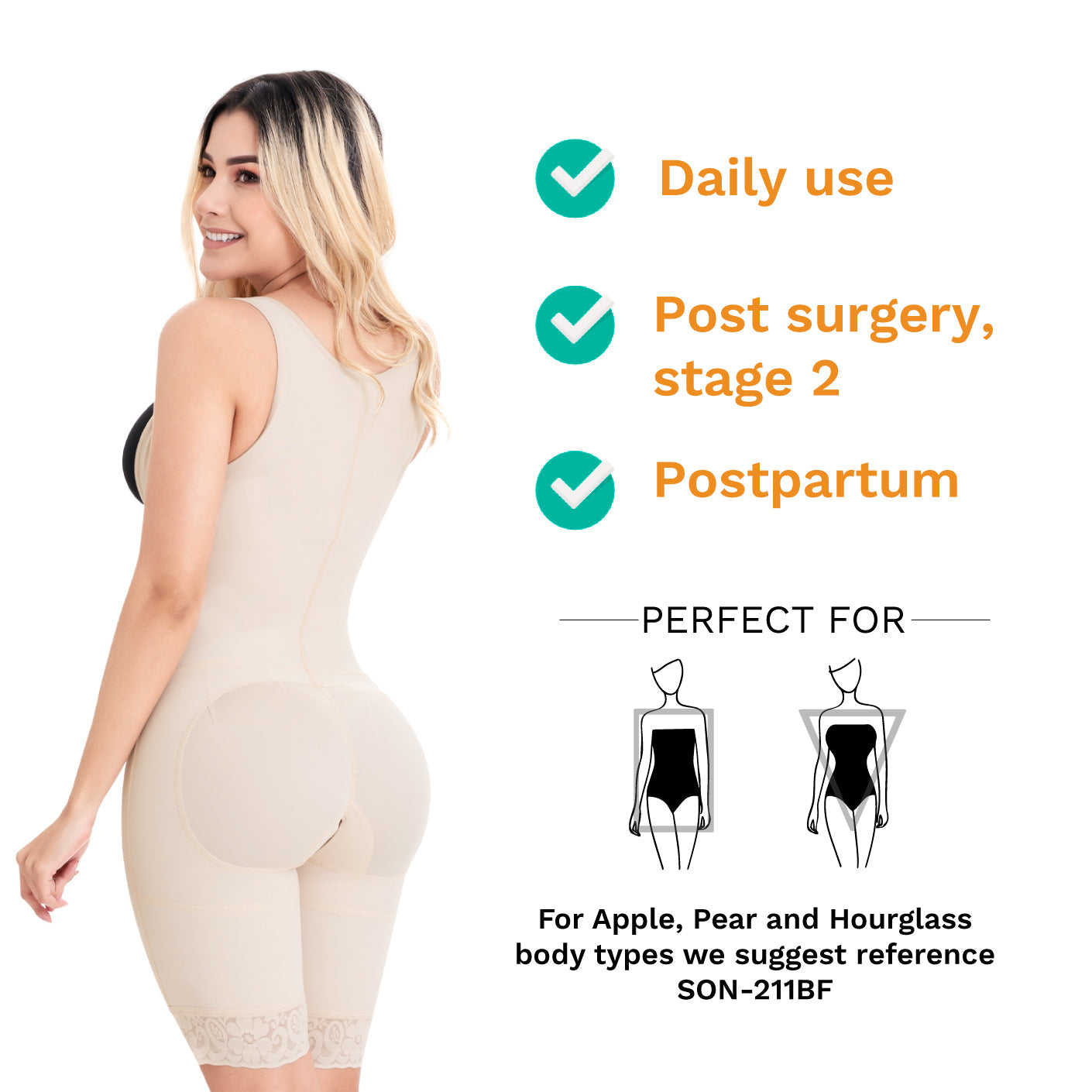 SONRYSE 097ZF - Women's Postpartum and Post Surgery Tummy Control Shapewear