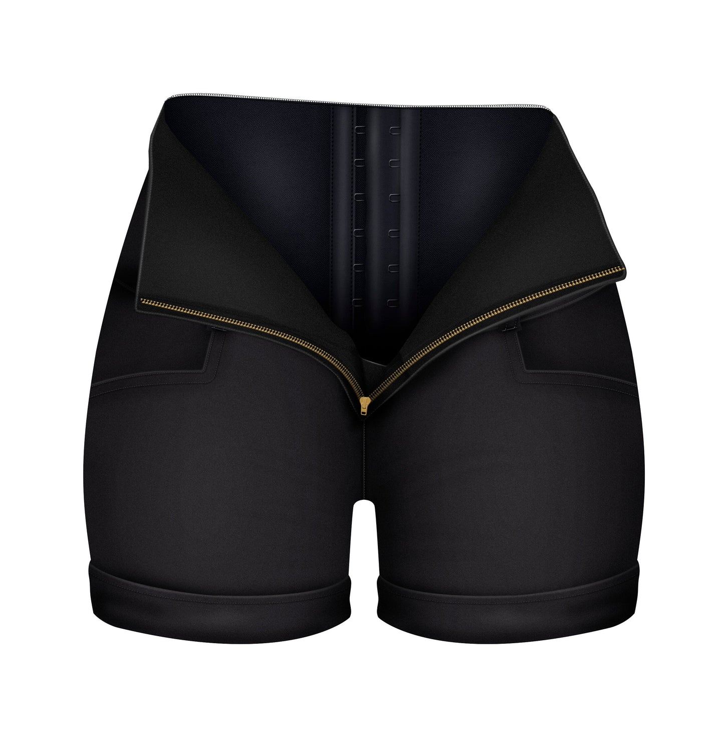 LOWLA 238289 - High-waisted Butt Lifting Shorts with Inner Girdle