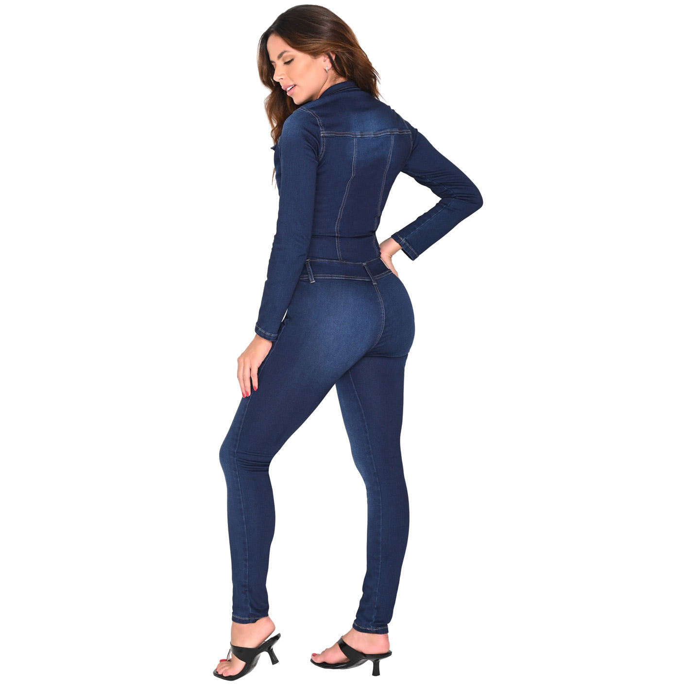LOWLA 268217 - Denim Jumpsuit with Inner Girdle