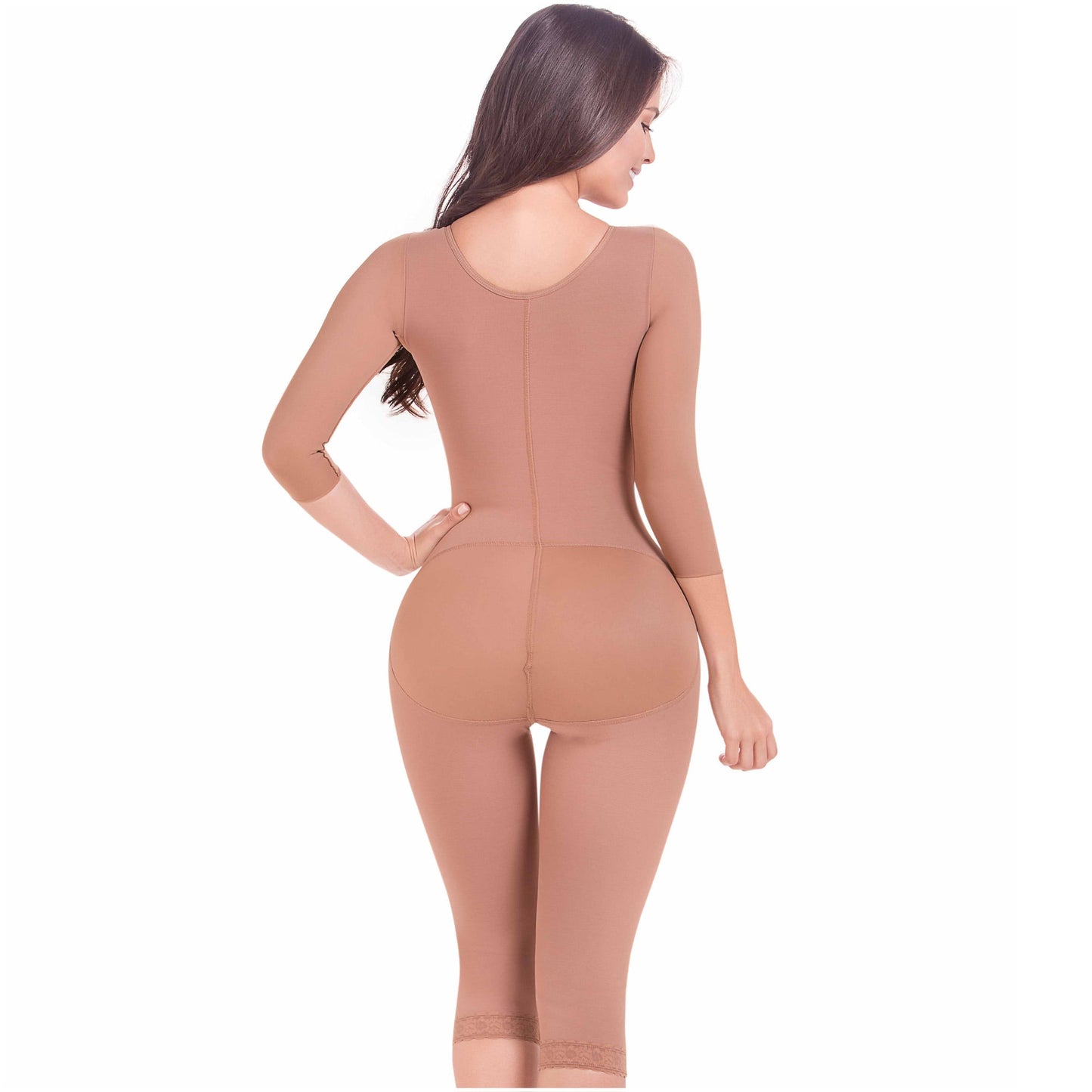 MariaE Fajas 9292 - Women's Tummy Control Postoperative Full Shapewear with Sleeves