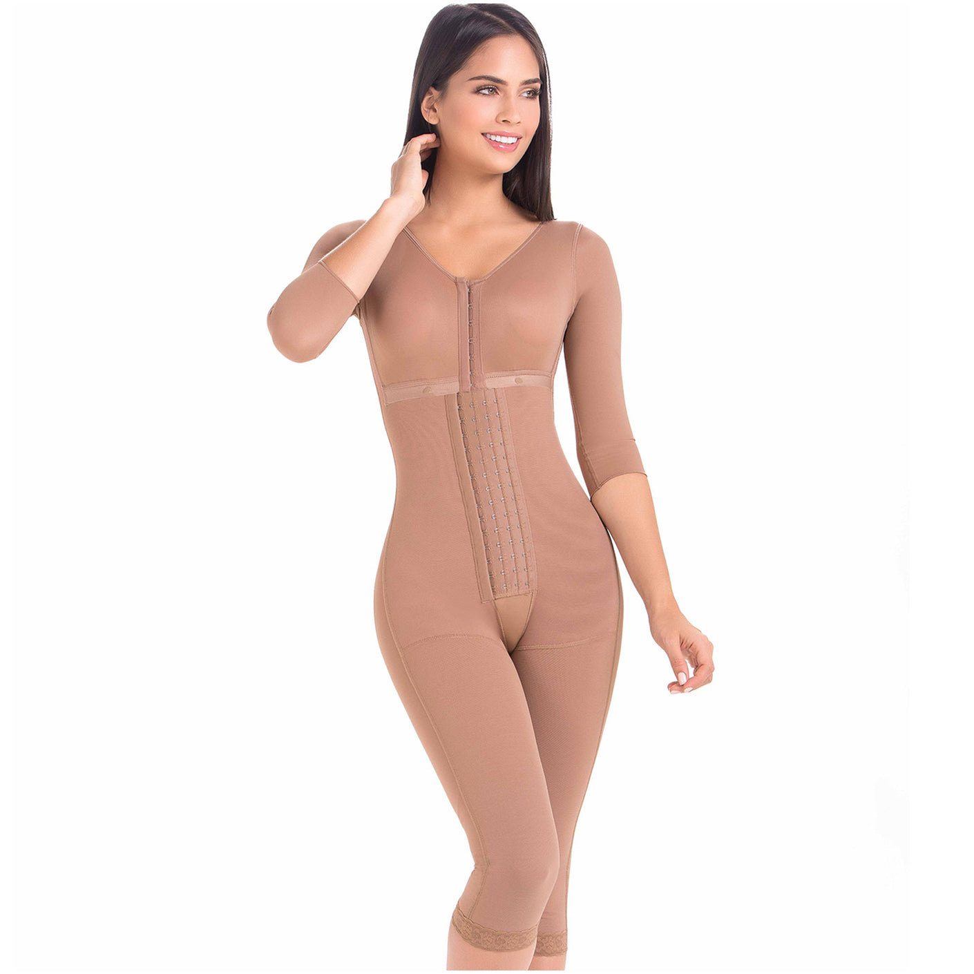 MariaE Fajas 9562 - Women's Post Surgery Full Body Shapewear with Sleeves