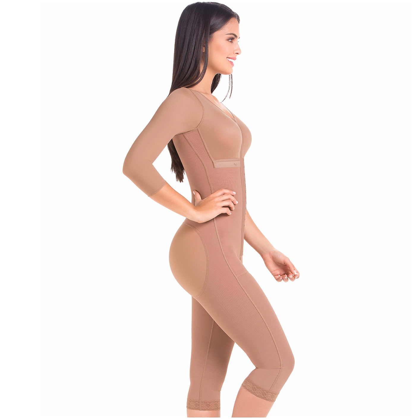 MariaE Fajas 9562 - Women's Post Surgery Full Body Shapewear with Sleeves