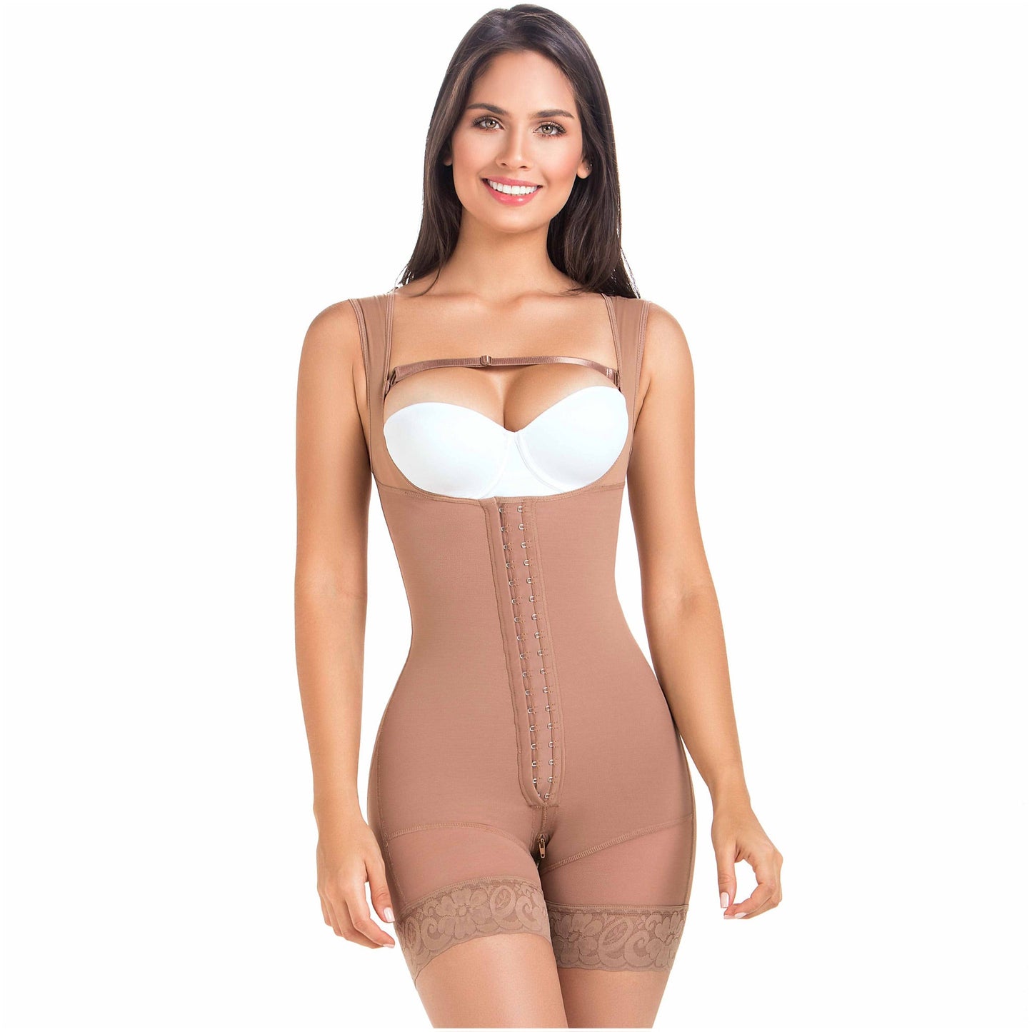 MariaE Fajas FQ105 - Women's Post Surgery Shapewear with Over Bust Strap