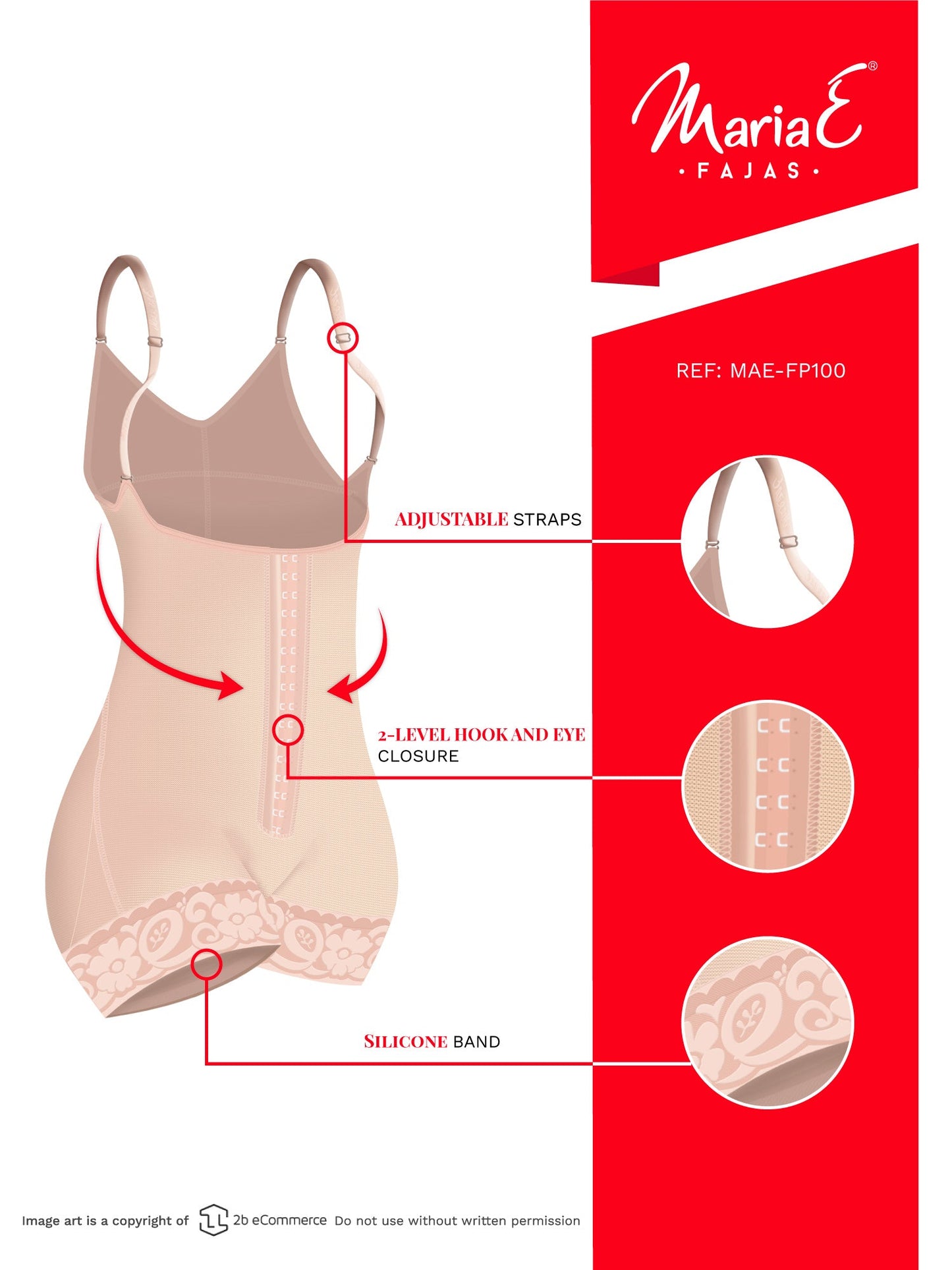 Fajas MariaE FP100 - Women's Postpartum Faja Butt Lifting Shapewear For Daily Use