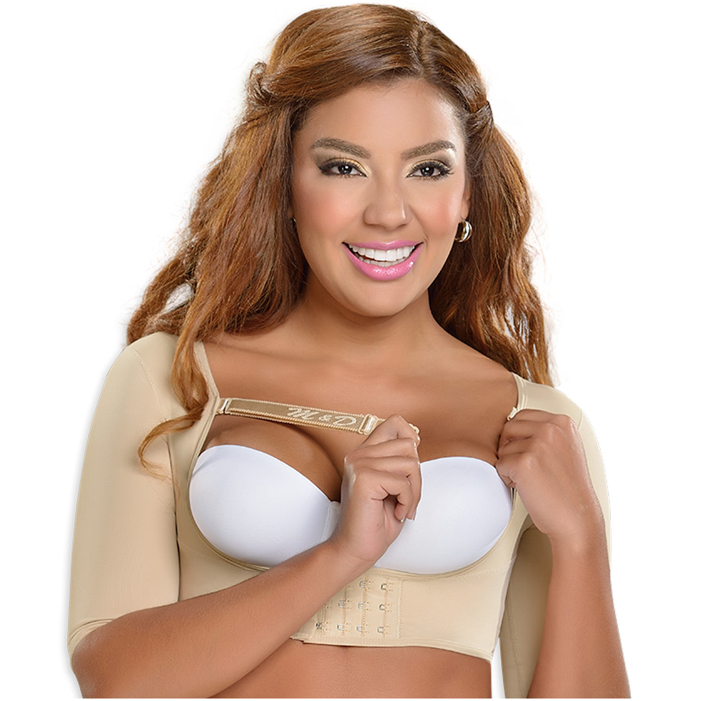 Fajas MYD 0004 - Compression Vest Surgical Bra with Implant Stabilizer and Sleeves