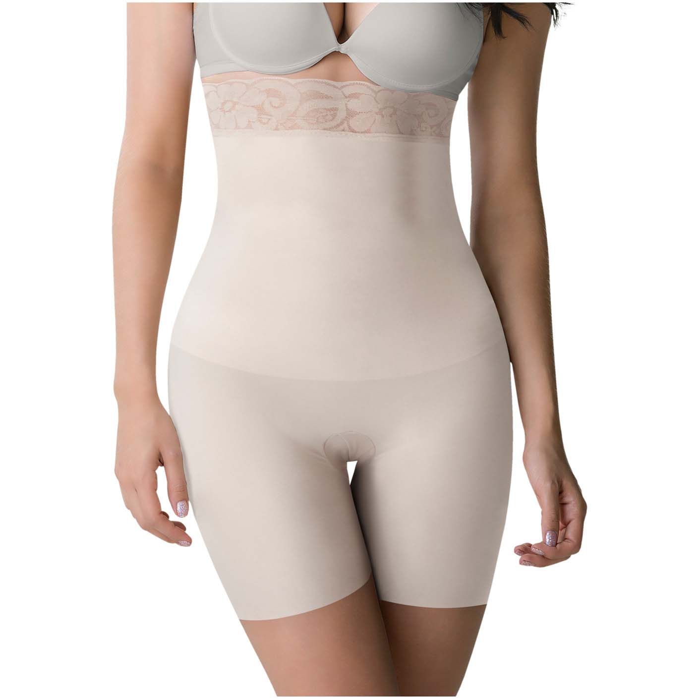 ROMANZA 2050 - Women's High Waisted Colombian Shapewear Shorts