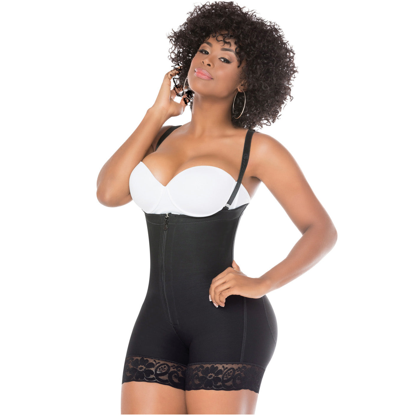 Fajas Salome 0214 - Women's Mid Thigh Strapless Body Shaper for Dresses