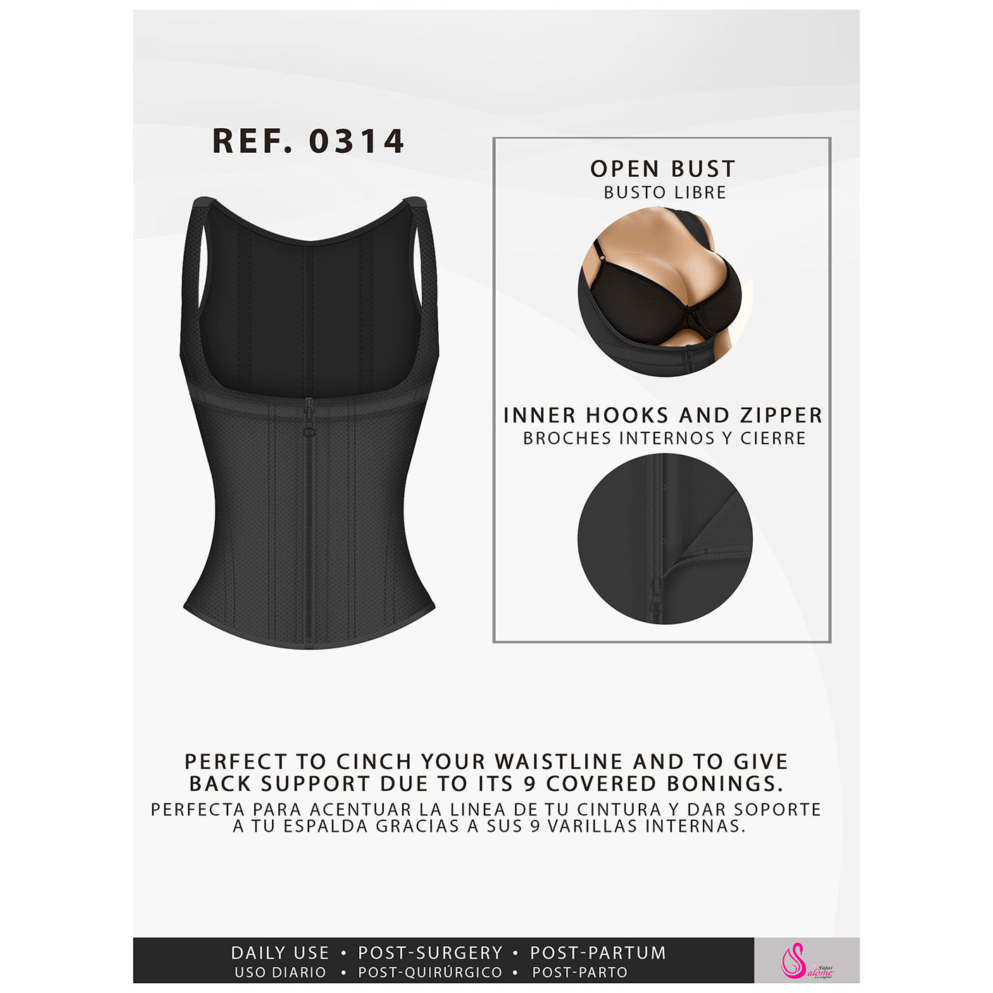Fajas Salome 0314 - Women's Waist Cincher Trainer Shapewear