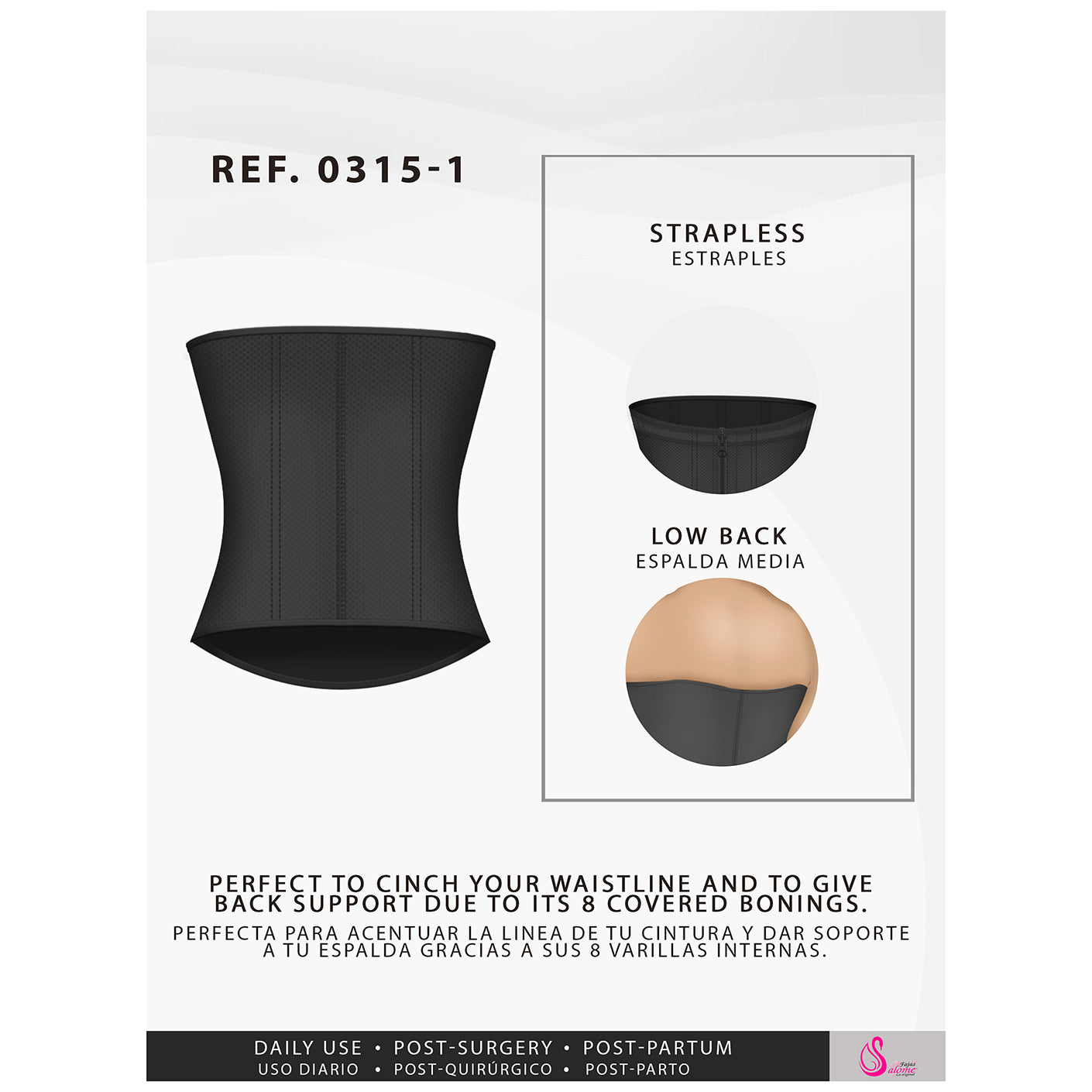 Fajas Salome 0315 - Women's Waist Cincher Trainer