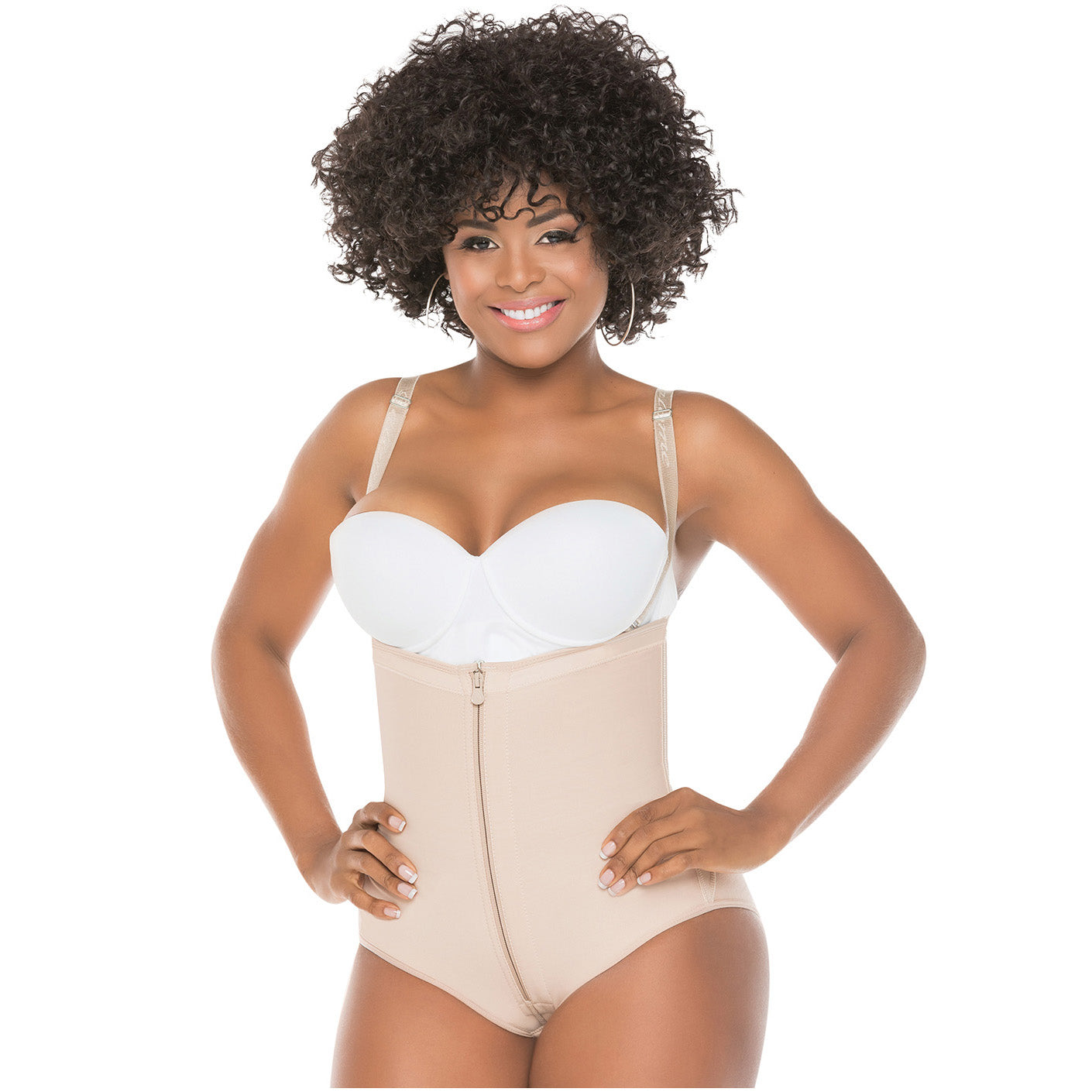 Fajas Salome 0418 - Women's Strapless Butt Lifting Panty Bodysuit