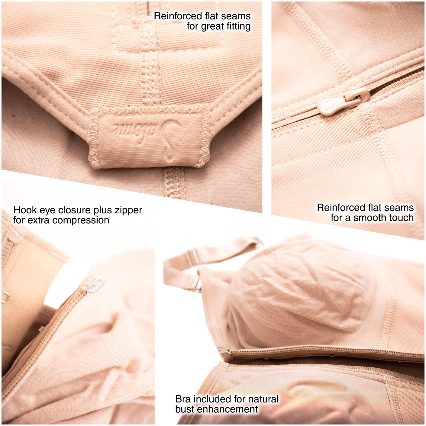 Fajas Salome 0420 - Women's Hiphugger Body Shaper with Bra