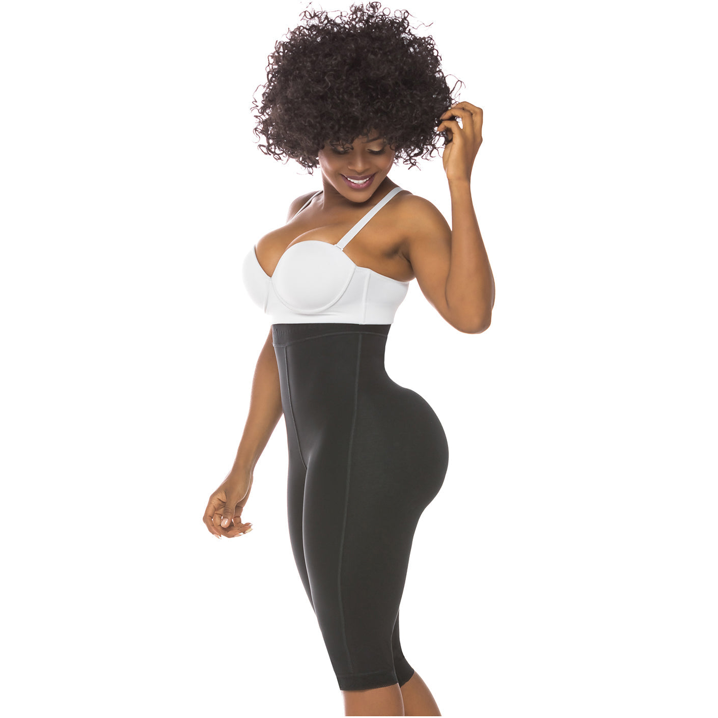 Fajas Salome 0219 - Women's High Waist Compression Shorts