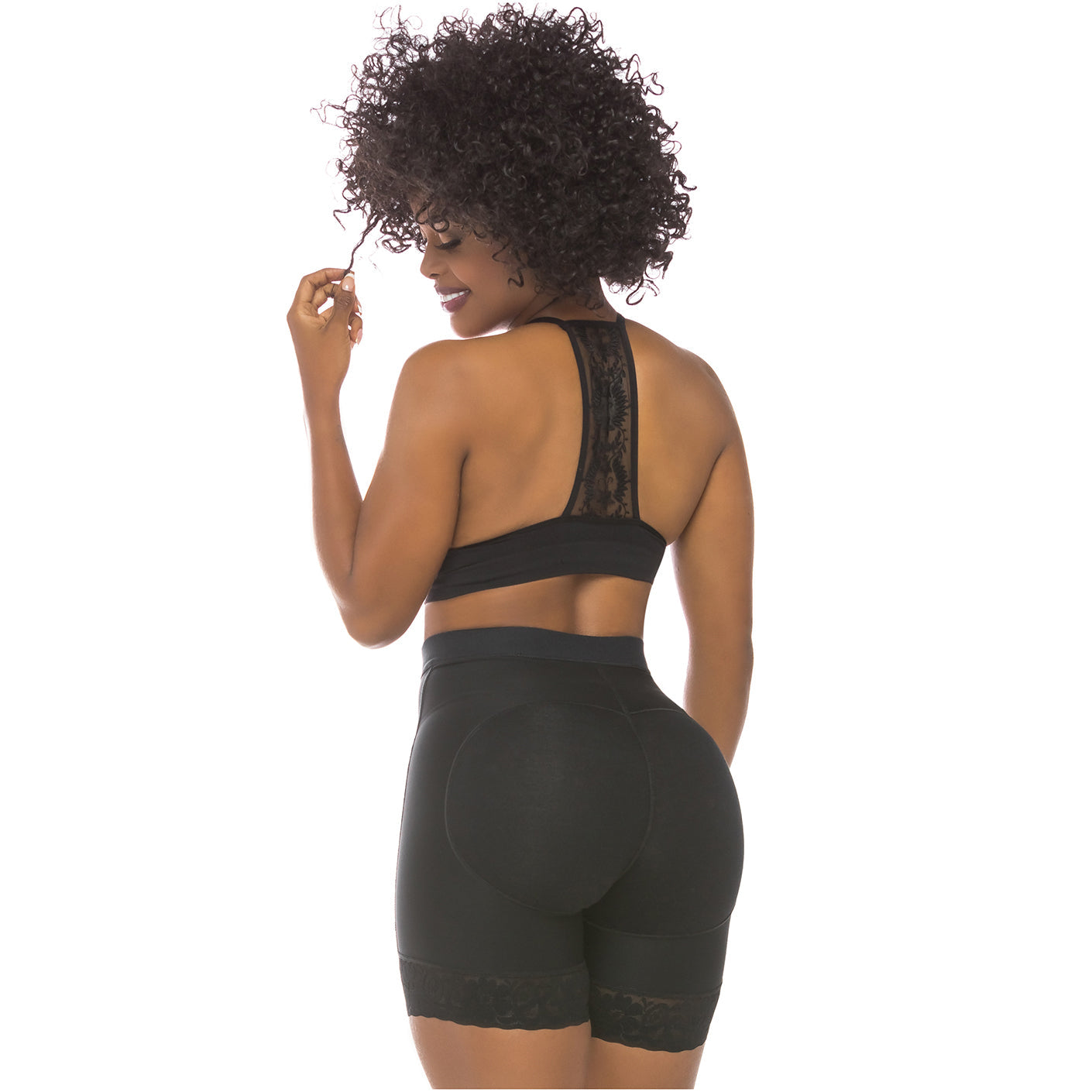 Fajas Salome 0321 - Women's High Waist Compression Slimmer Butt Lifting Shapewear Shorts