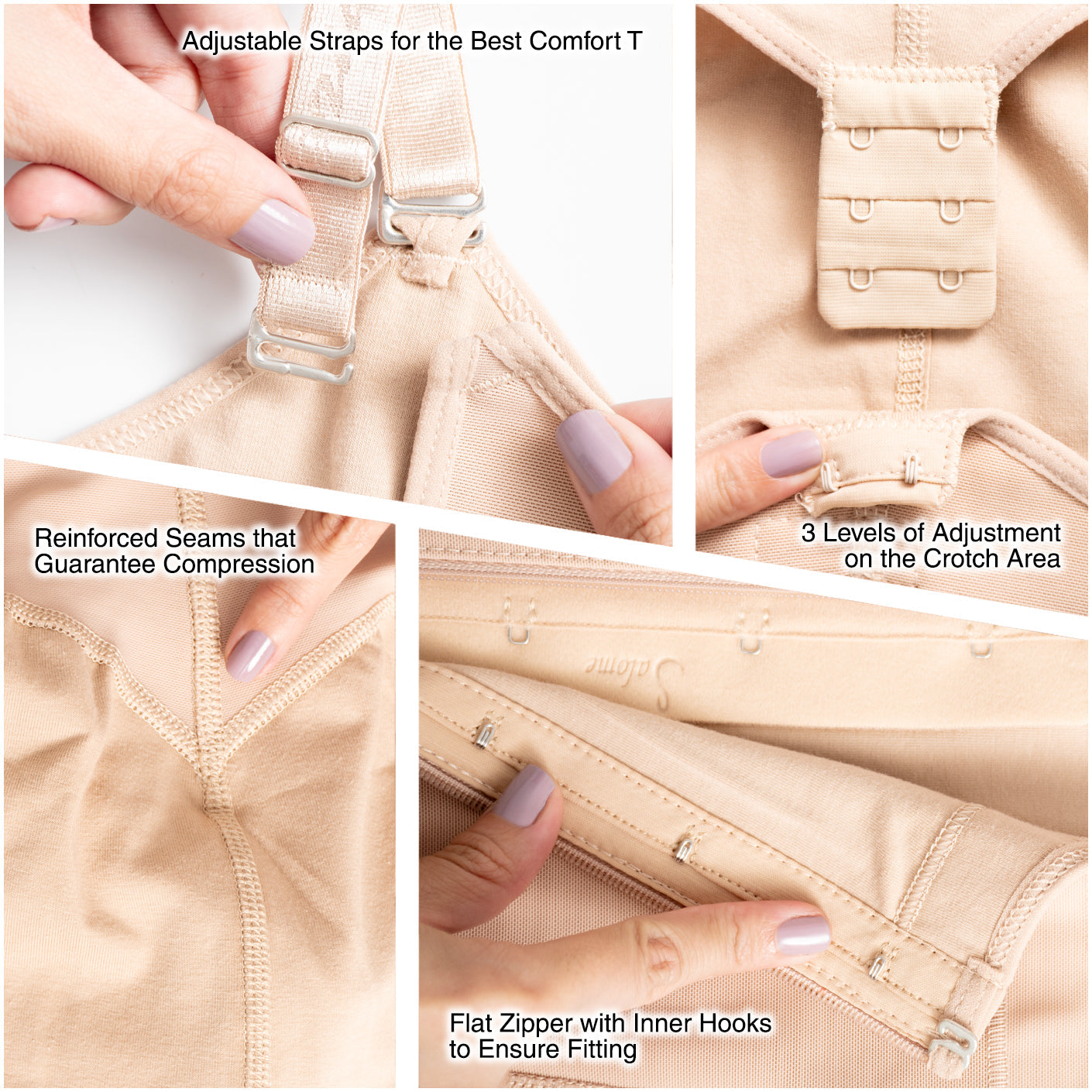 Fajas Salome 0417 - Women's Open Bust Tummy Control Butt Lifter Shapewear