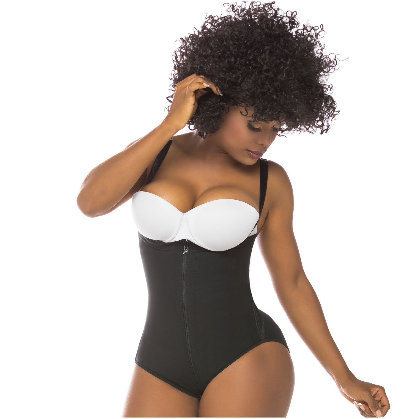 Fajas Salome 0418 - Women's Strapless Butt Lifting Panty Bodysuit