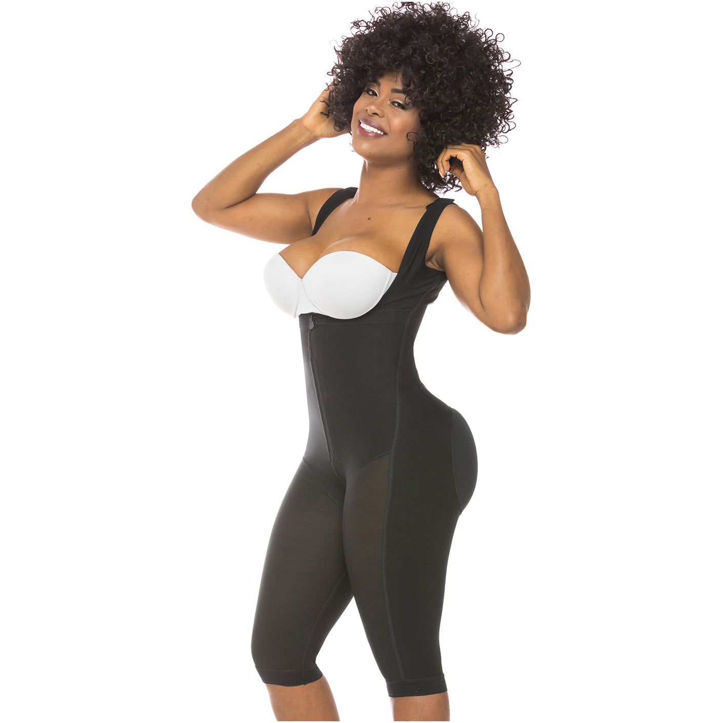 Fajas Salome 0518 - Women's Stage 1 Post Surgery Bodysuit | Knee Length Full Body Shaper