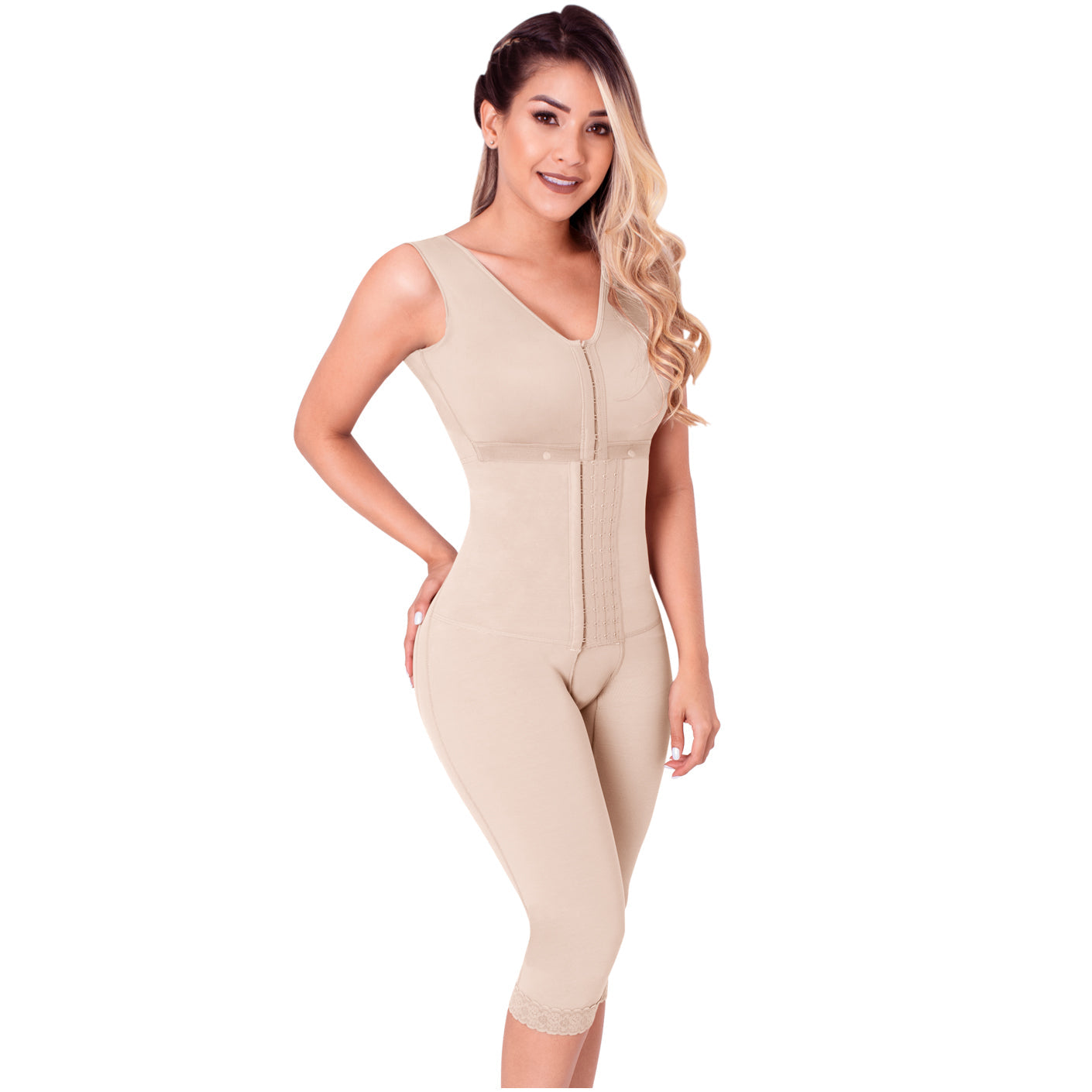 SONRYSE 052 - Colombian Full Body Shaper for Post Surgery with Built-in Bra