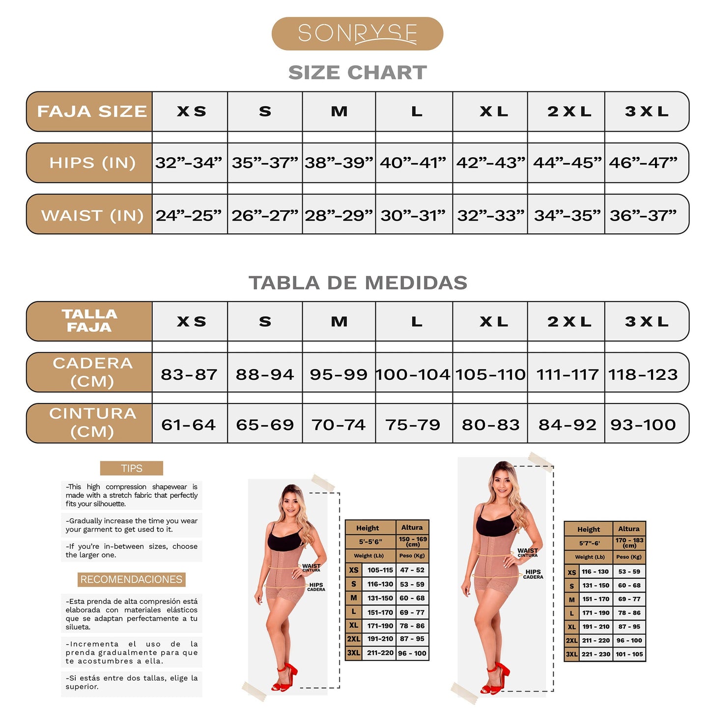 SONRYSE 211BF - Women's Butt Lifting Colombian Bodysuit Shapewear