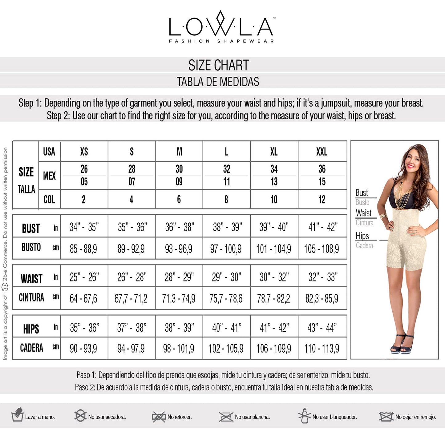 LOWLA 238289 - High-waisted Butt Lifting Shorts with Inner Girdle