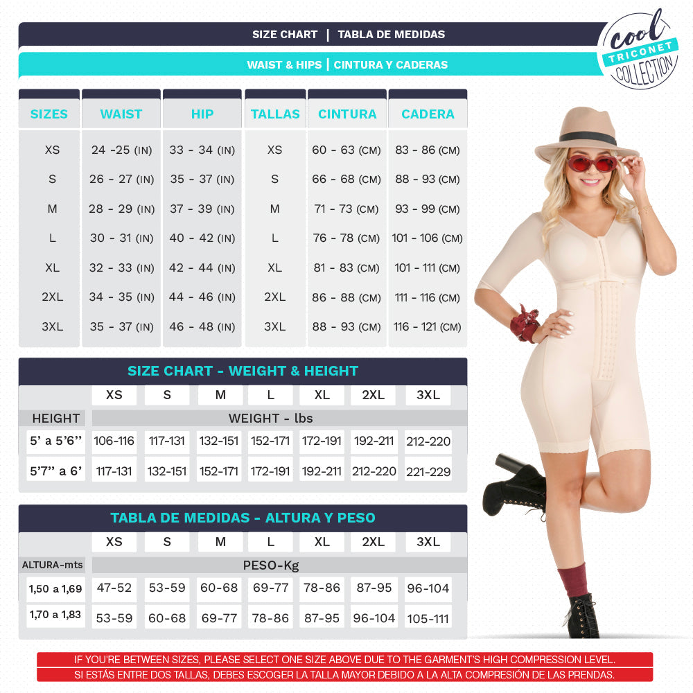 Fajas SONRYSE TR103 - Women's Colombian Shapewear Bodysuit with Bra