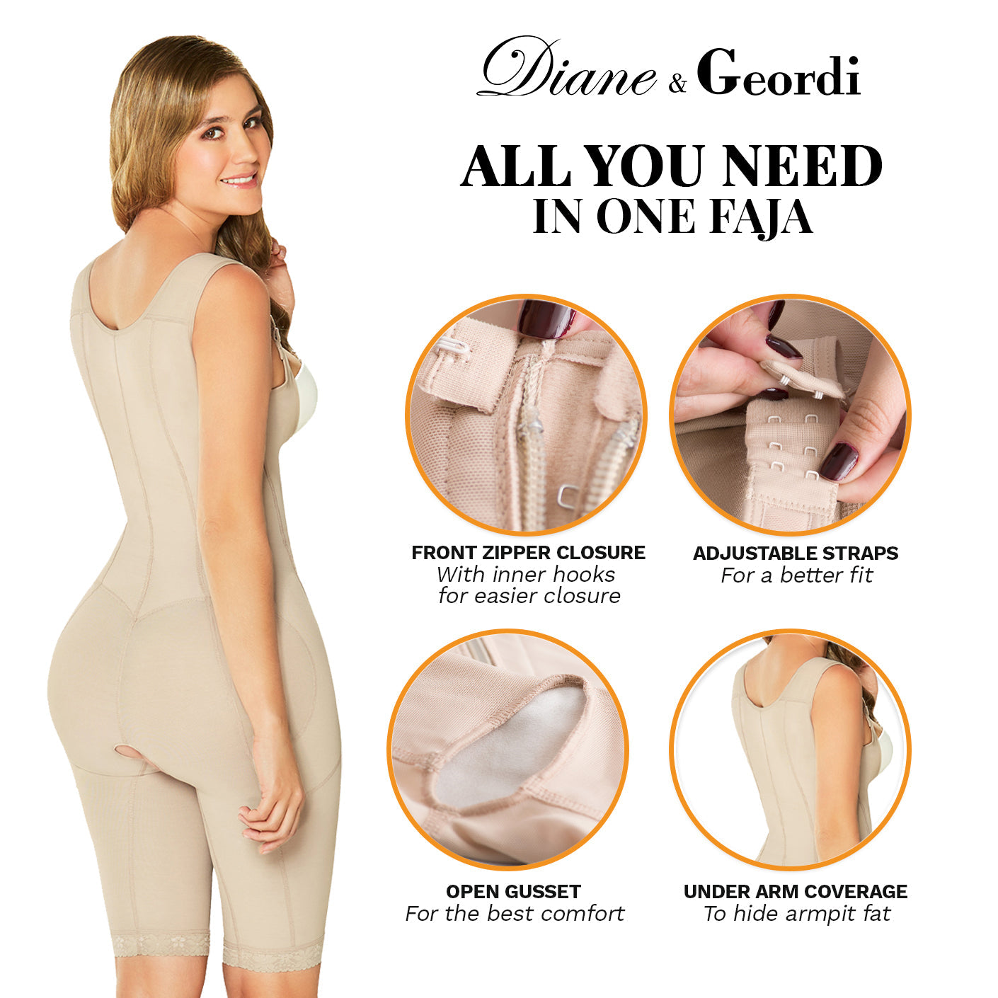 Diane & Geordi 2397 - Women's Butt Lifting Tummy Control Bodysuit