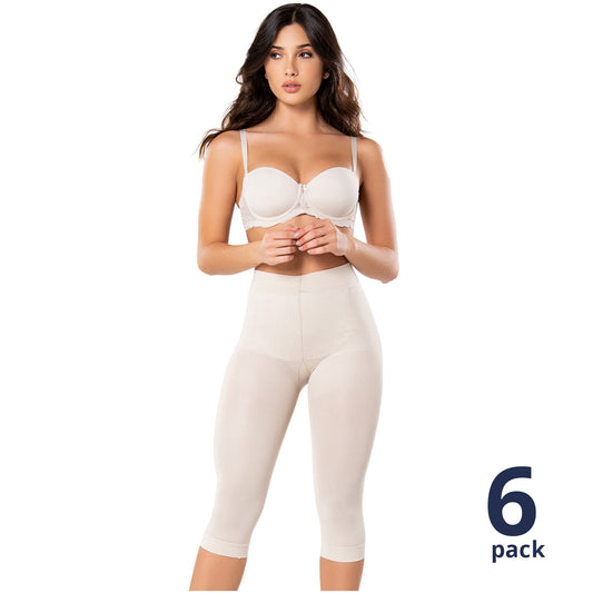 Diane & Geordi 2829 - Slimming Tunmmy Control Capri Shapewear for Women - 6 Pack