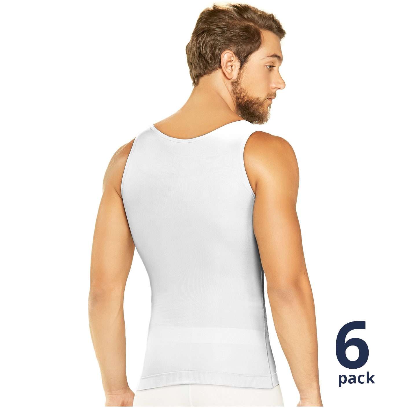 Diane & Geordi 3301 - Men's Upper Body Shaper Tank Top - 6 Pack