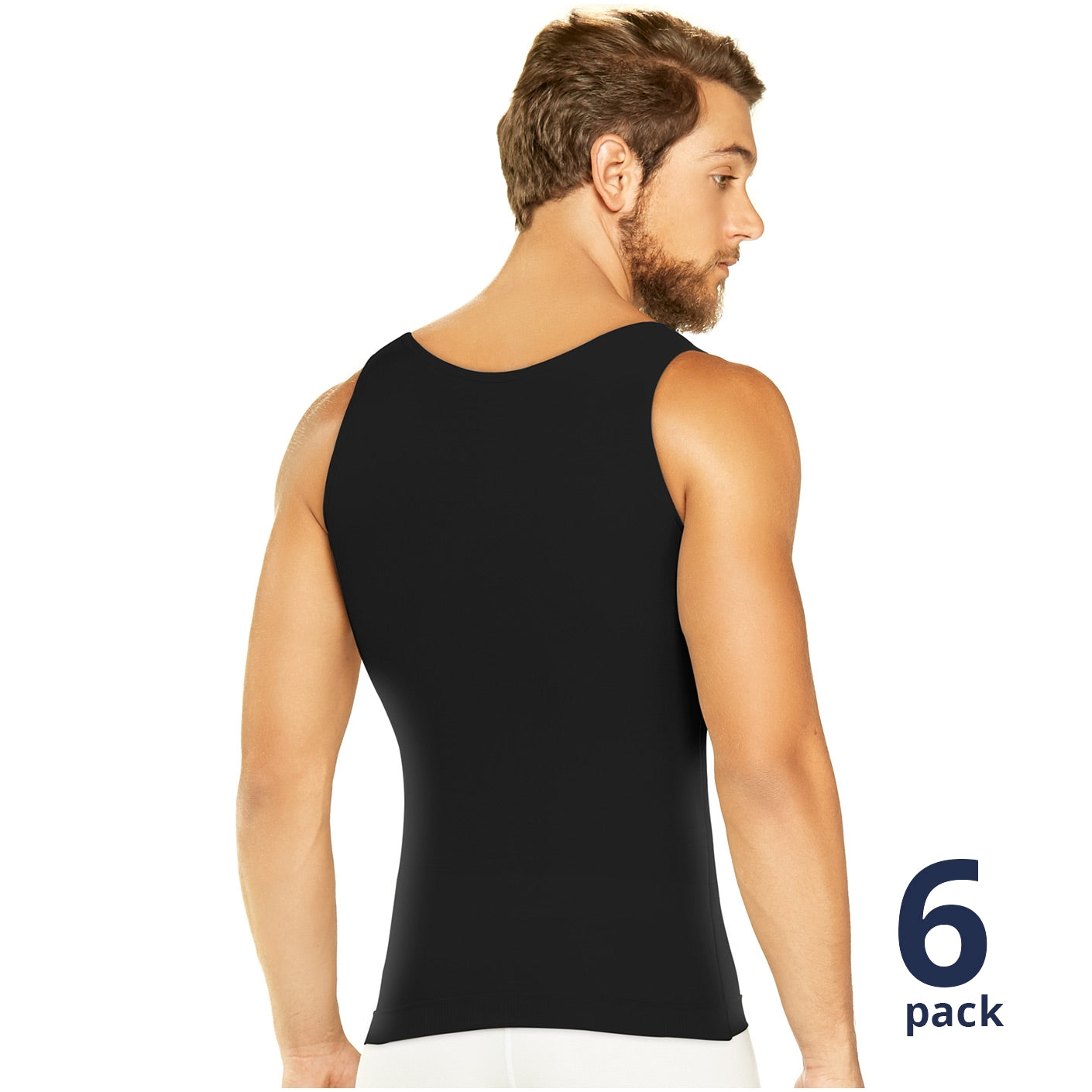 Diane & Geordi 3301 - Men's Upper Body Shaper Tank Top - 6 Pack