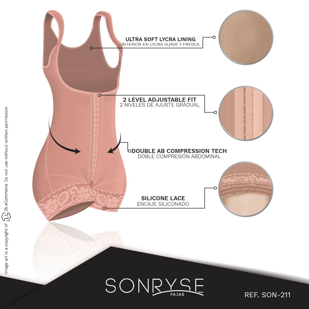 SONRYSE 211BF - Women's Butt Lifting Colombian Bodysuit Shapewear