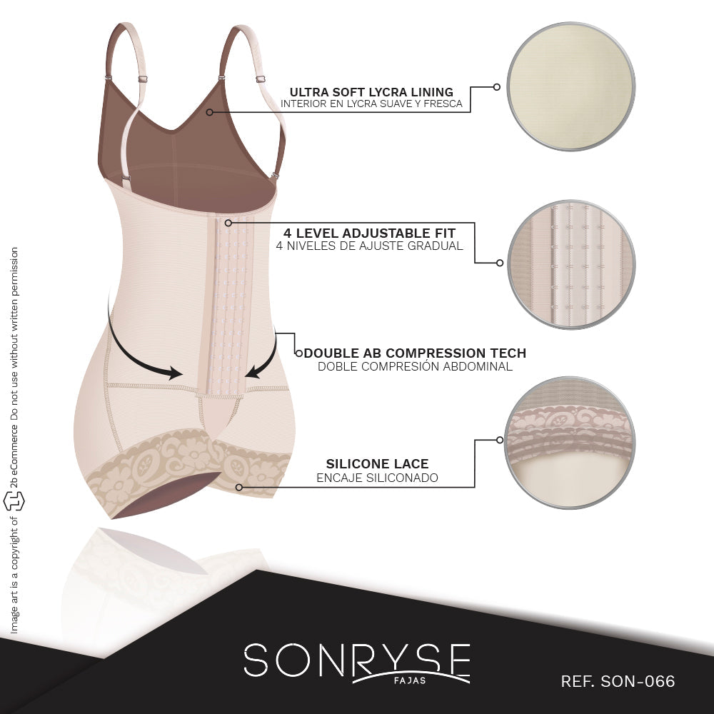 SONRYSE 066 - Women's Colombian Postpartum Bodysuit Shapewear