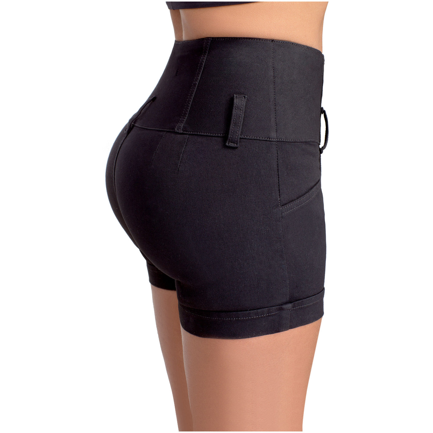 LOWLA 238289 - High-waisted Butt Lifting Shorts with Inner Girdle