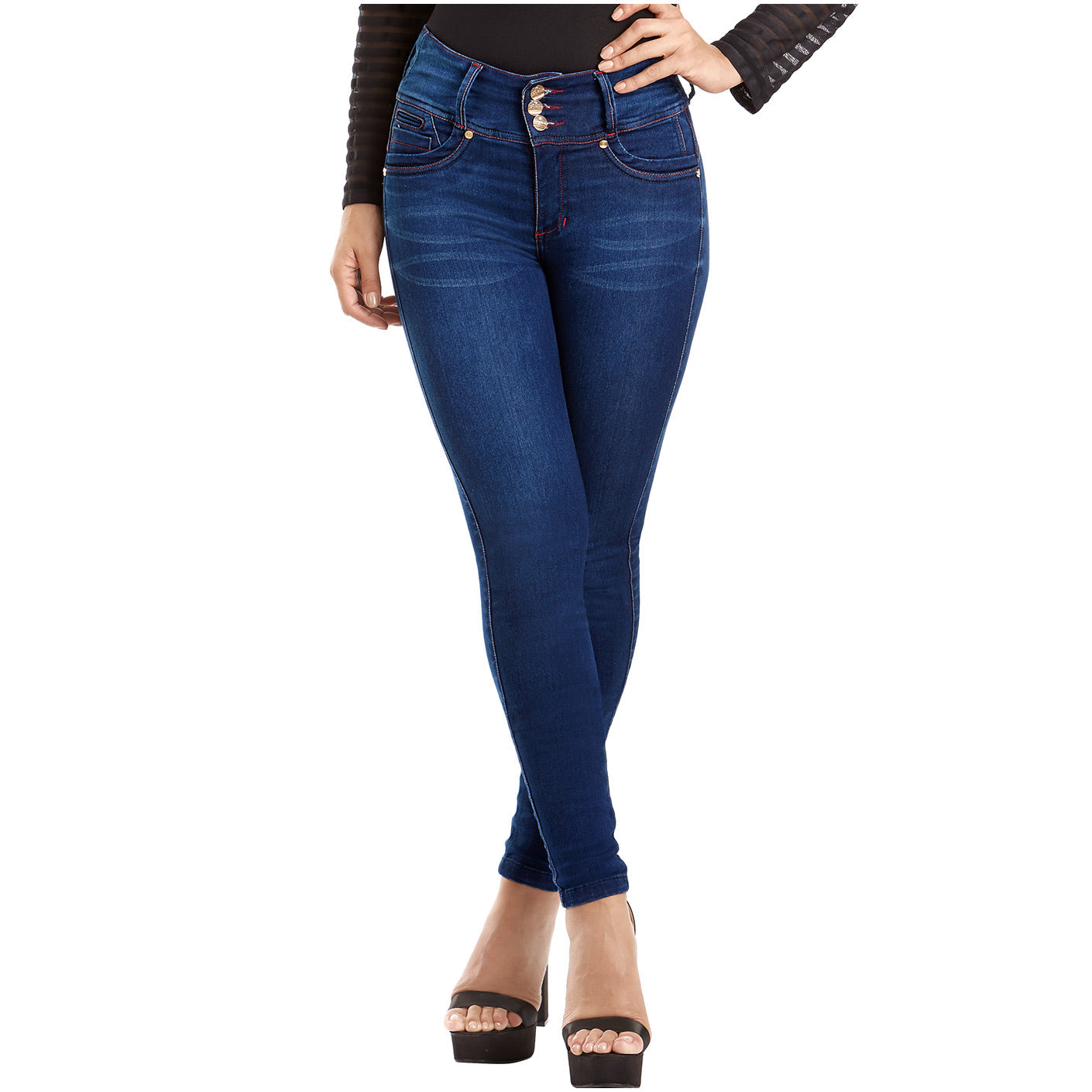 LT.Rose AS3002 - Butt Lifting Skinny Jeans with Back Faux Pockets