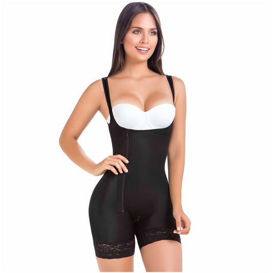 MariaE Fajas FU111 - Fajas Colombianas Postpartum & Post Surgery Stage 1 Open Bust Shapewear Bodysuit