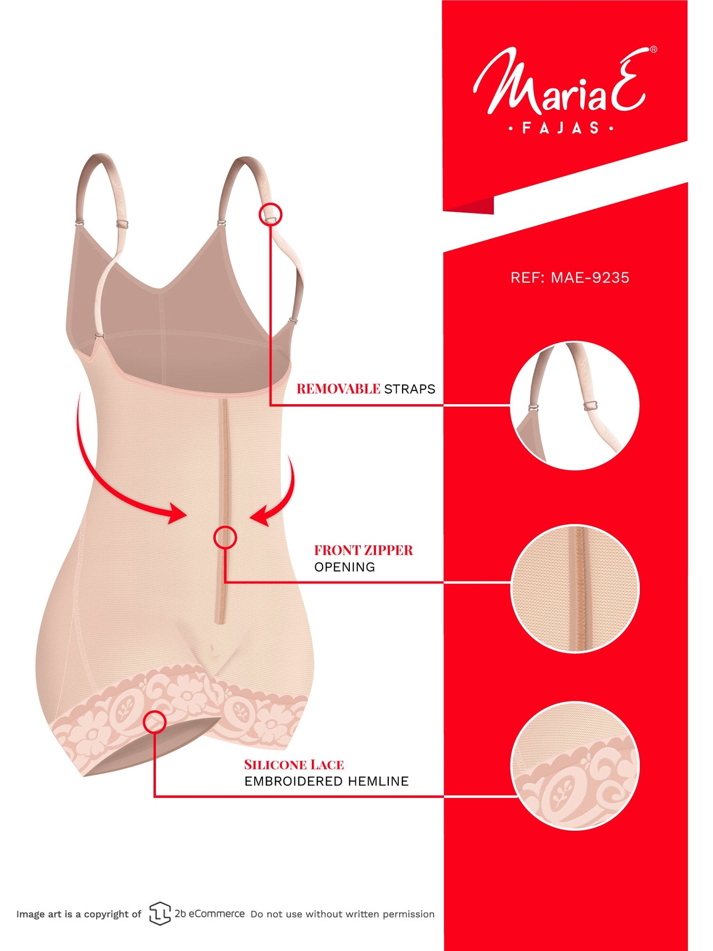 Fajas MariaE 9235 - Colombian Body Shaper Butt Lifting Postpartum Girdle Shapewear for Women