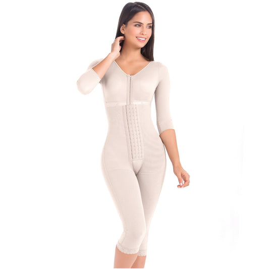 MariaE Fajas 9562 - Women's Post Surgery Full Body Shapewear with Sleeves