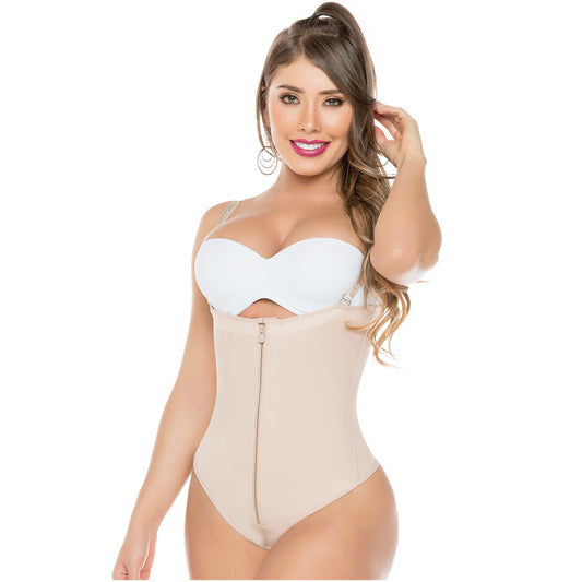 Fajas Salome 0212 - Women's Strapless Thong Body Shaper