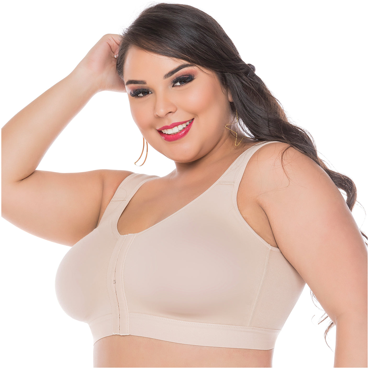 Fajas Salome 0312 - Women's Front Closure Breast Augmentation Post Surgery Bra