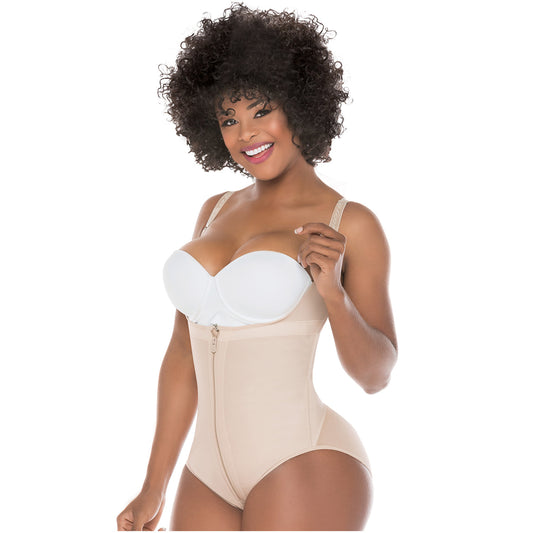 Fajas Salome 0417 - Women's Open Bust Tummy Control Butt Lifter Shapewear