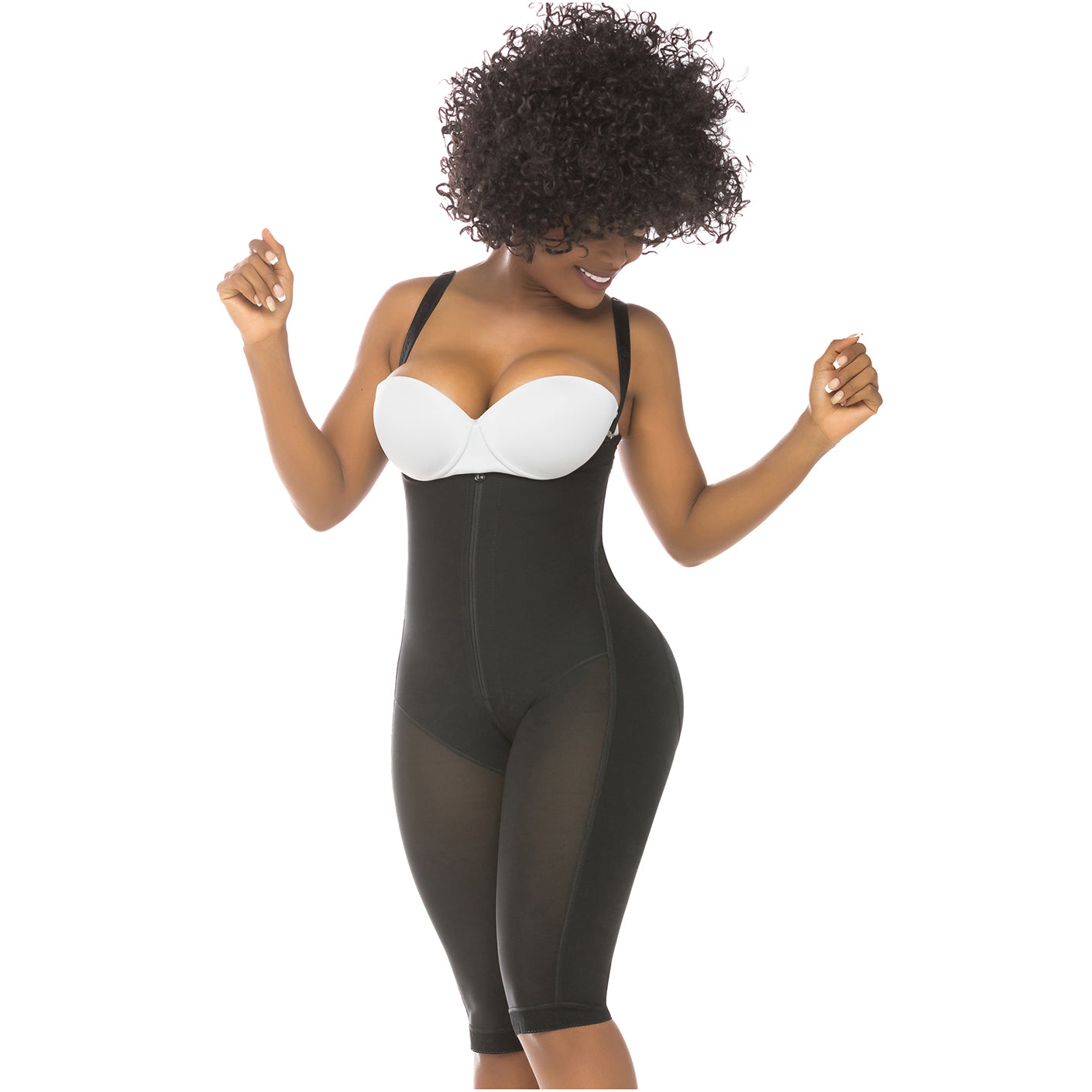 Fajas Salome 0515 - Women's Open-Bust Postpartum Bodysuit