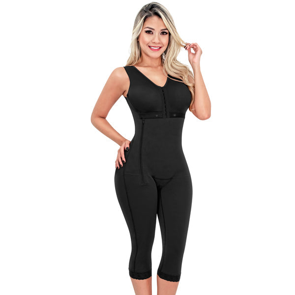 SONRYSE 010 - Colombian Shapewear Knee Lenght with Built-in bra & High Back