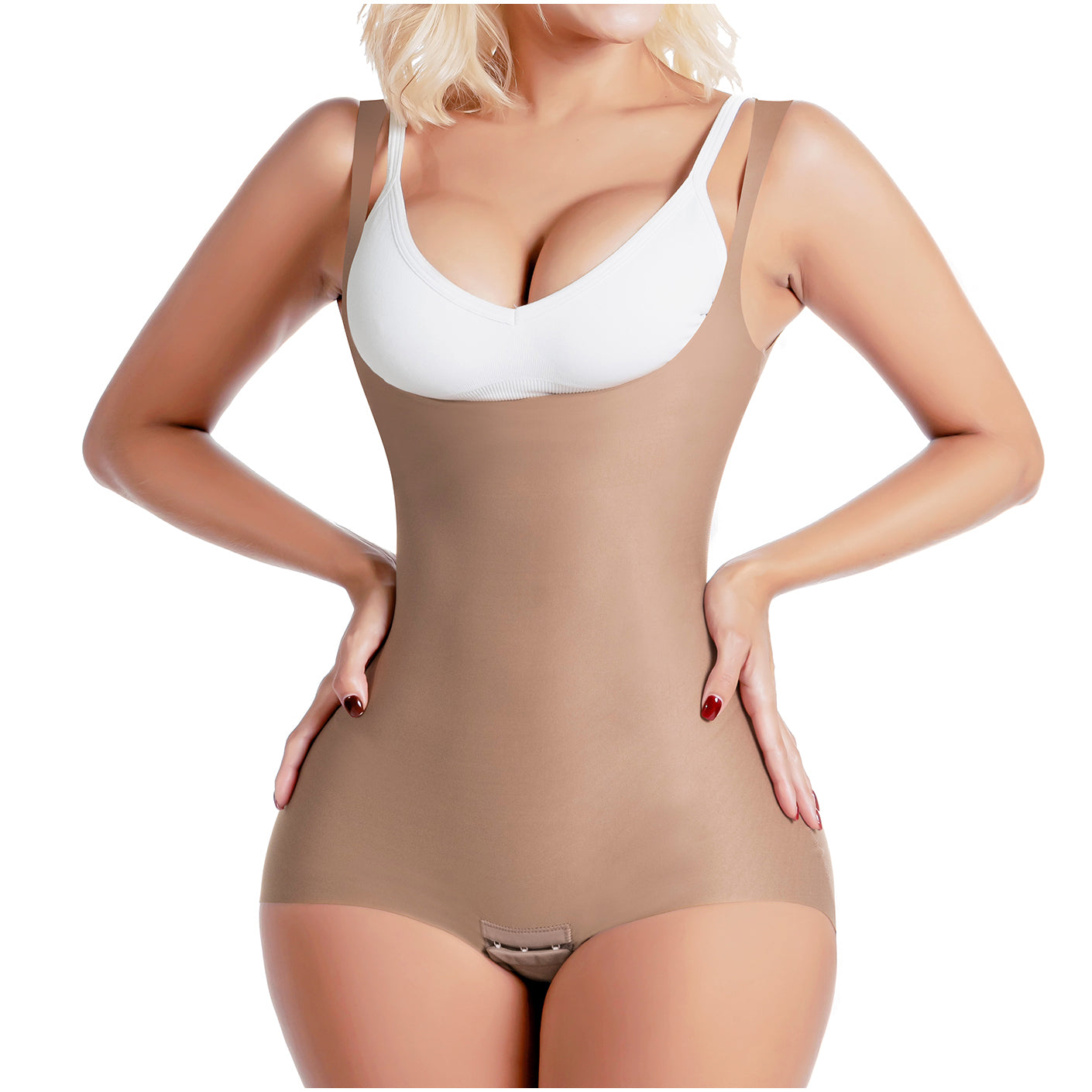 Sonryse SP23NC - Women's Open Bust Daily Use Bodysuit Tummy Control