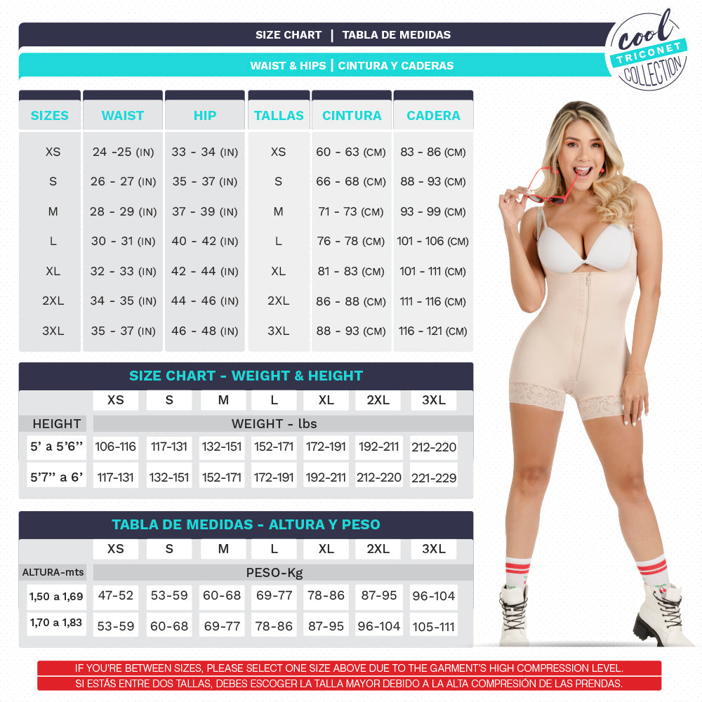 Fajas SONRYSE TR96ZF - Women's Colombian Butt Lifter Shapewear Bodysuit