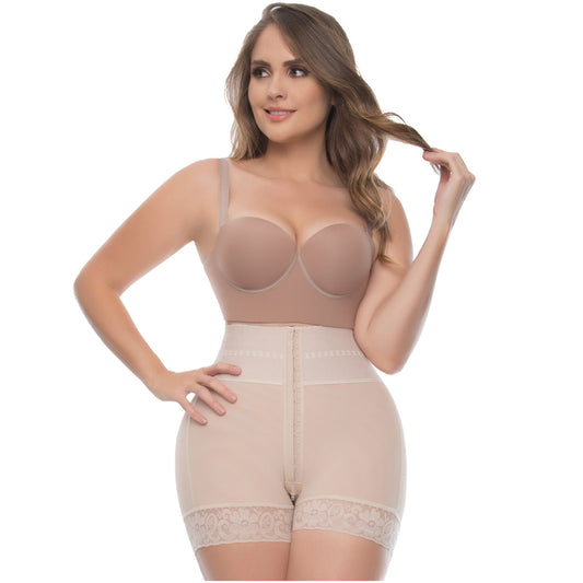 UpLady 6198 - Women's Butt Lifting Tummy Control High Waisted Mid Thigh Shaper Shorts