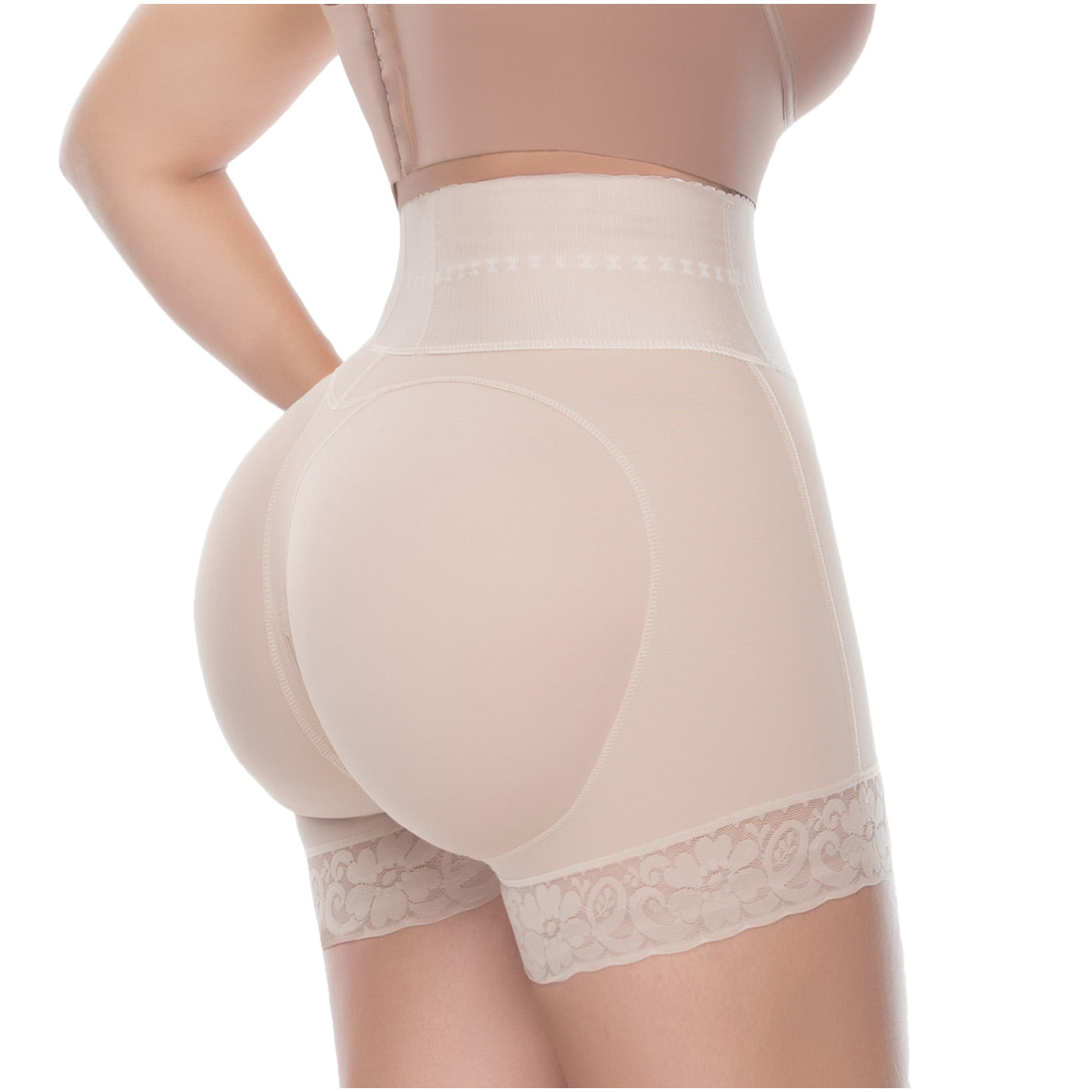 UpLady 6198 - Women's Butt Lifting Tummy Control High Waisted Mid Thigh Shaper Shorts